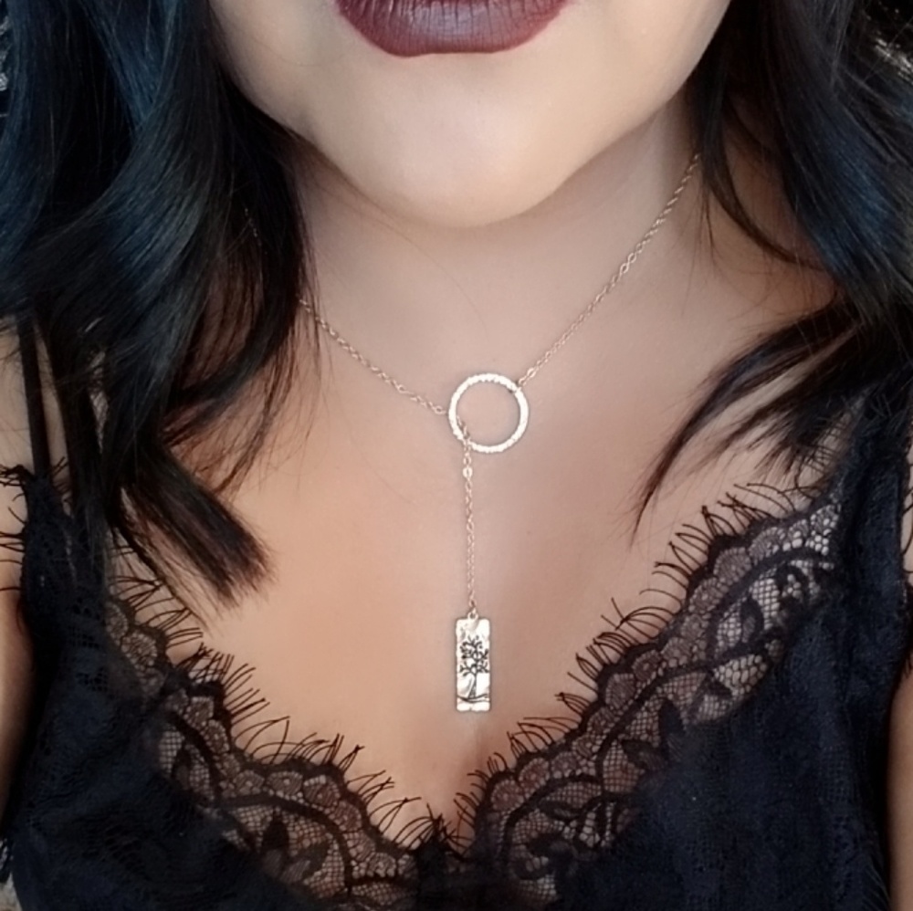 $16 New gold cristal circle layered necklace